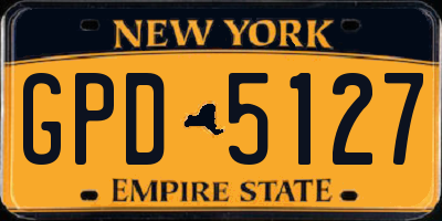 NY license plate GPD5127