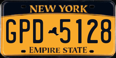 NY license plate GPD5128