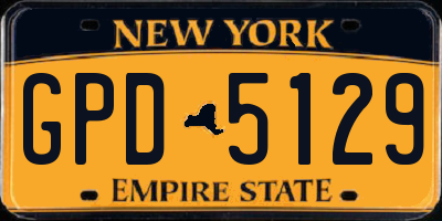 NY license plate GPD5129