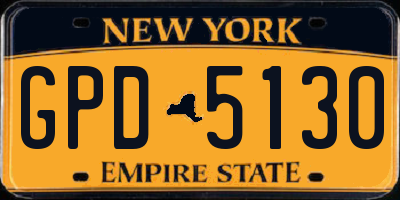 NY license plate GPD5130