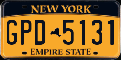 NY license plate GPD5131