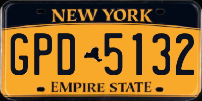 NY license plate GPD5132