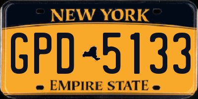 NY license plate GPD5133