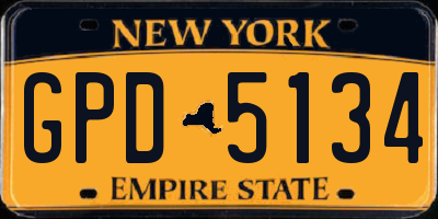 NY license plate GPD5134