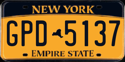 NY license plate GPD5137