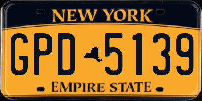 NY license plate GPD5139