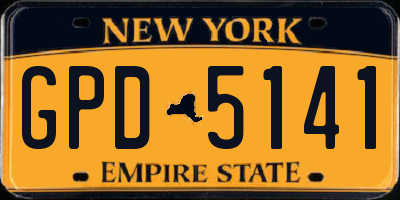NY license plate GPD5141