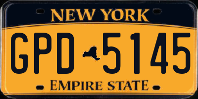 NY license plate GPD5145