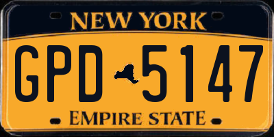 NY license plate GPD5147