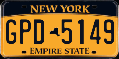 NY license plate GPD5149