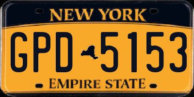 NY license plate GPD5153