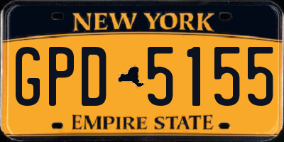 NY license plate GPD5155