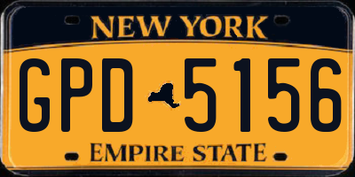 NY license plate GPD5156