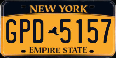 NY license plate GPD5157