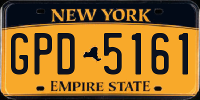 NY license plate GPD5161