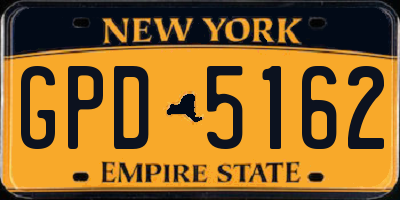NY license plate GPD5162