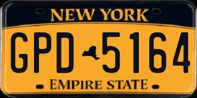 NY license plate GPD5164
