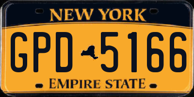 NY license plate GPD5166