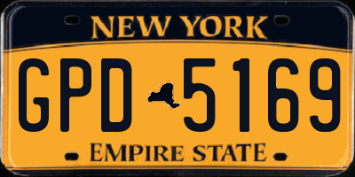 NY license plate GPD5169