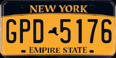 NY license plate GPD5176