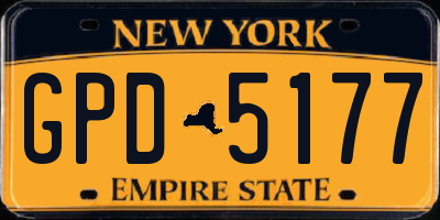 NY license plate GPD5177