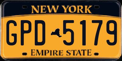 NY license plate GPD5179