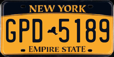 NY license plate GPD5189