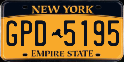 NY license plate GPD5195