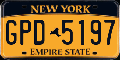 NY license plate GPD5197