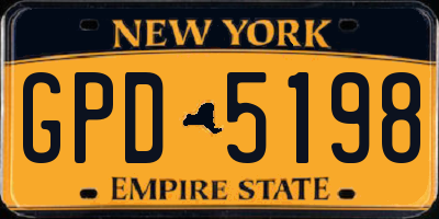 NY license plate GPD5198