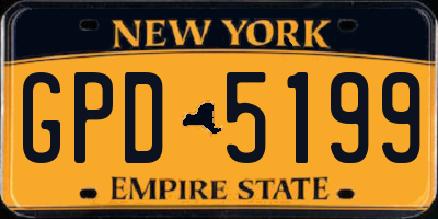 NY license plate GPD5199