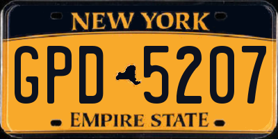 NY license plate GPD5207