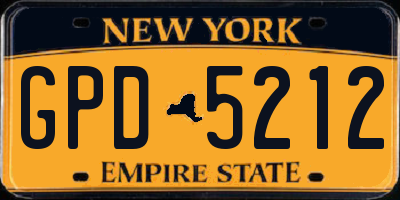 NY license plate GPD5212