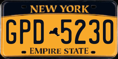 NY license plate GPD5230