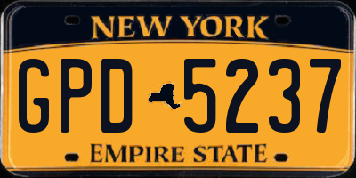 NY license plate GPD5237
