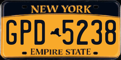 NY license plate GPD5238