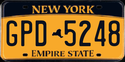 NY license plate GPD5248