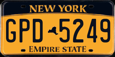 NY license plate GPD5249