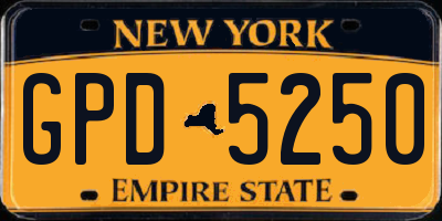 NY license plate GPD5250
