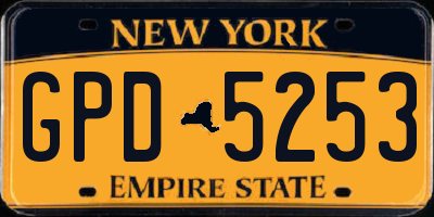 NY license plate GPD5253