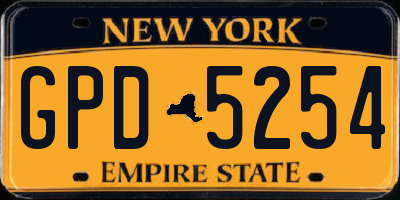 NY license plate GPD5254