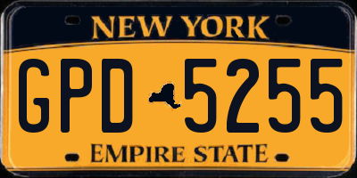 NY license plate GPD5255