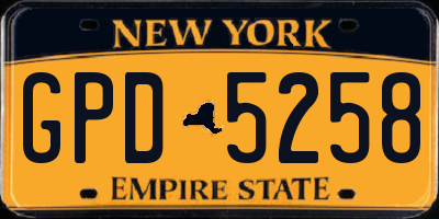 NY license plate GPD5258