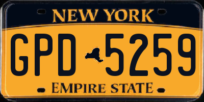 NY license plate GPD5259