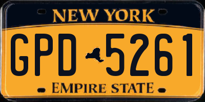 NY license plate GPD5261