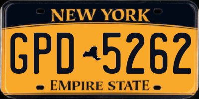 NY license plate GPD5262