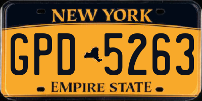 NY license plate GPD5263