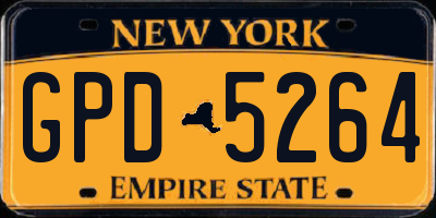 NY license plate GPD5264