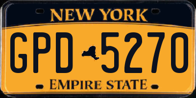 NY license plate GPD5270