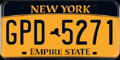 NY license plate GPD5271